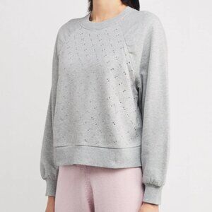 PAIGE Embellished Tricia Sweatshirt in Heather Grey